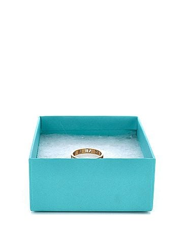 Tiffany & Co. Atlas Pierced Ring 18K Rose Gold and Diamonds 3.5mm (view 2)