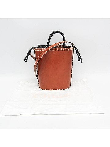 Chloé Chloé LOELA Small Bucket CHC22US540H2325M Women's Leather Baguette Bag,Shoulder Bag Brown (view 2)