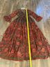 Boemo Floral Red Green Brown Casual Dress Size M - photo 4