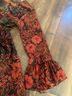 Boemo Floral Red Green Brown Casual Dress Size M - photo 9