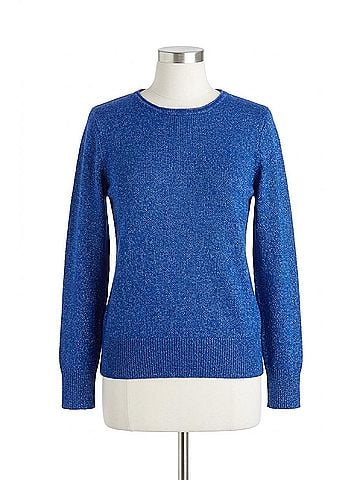 Renuar Women's Crewneck Sweater in Cobalt Blue (view 1)