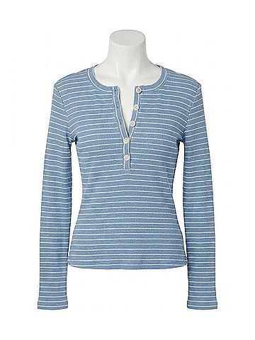 Velvet Heart Stripe Beasley Top in Periwinkle (view 1)