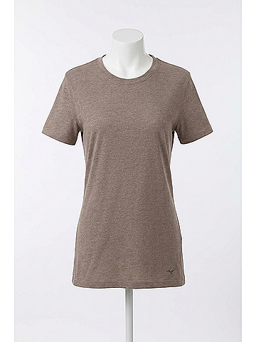 Mizuno Women's Inspire Tee in Vintage Khaki (view 2)