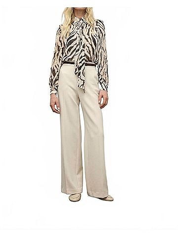 Iris Setlakwe Printed Blouse in Beige/Black (view 2)