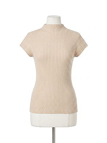 Iris Setlakwe Cheminee Rib Top in Bone (view 1)