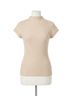 Iris Setlakwe Solid Brown Cheminee Rib Top in Bone Size M - photo 1