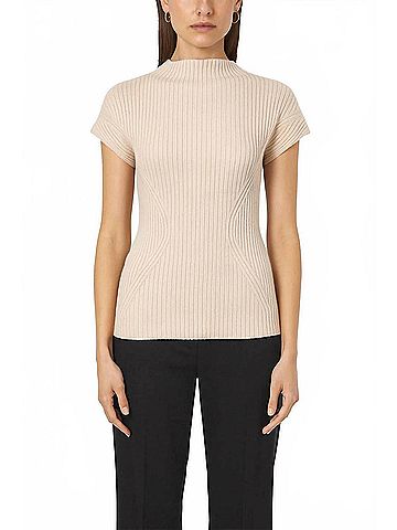 Iris Setlakwe Cheminee Rib Top in Bone (view 2)