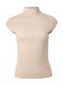 Iris Setlakwe Solid Brown Cheminee Rib Top in Bone Size M - photo 4