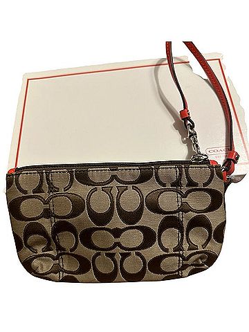 Coach Canvas/Leather Logo Wristlet Clutch (view 2)