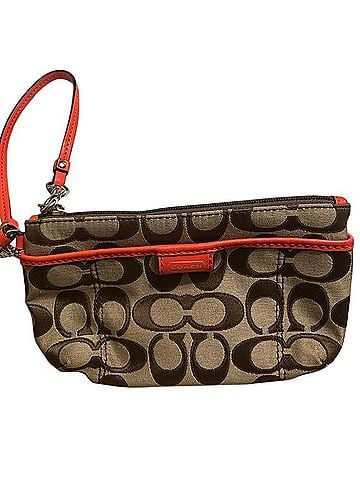 Coach Canvas/Leather Logo Wristlet Clutch (view 1)