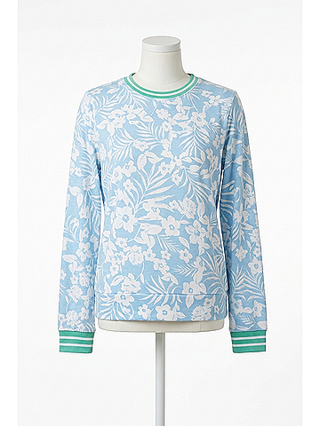 P.J. Salvage Breeze Long Sleeve Top in Ocean Blue (view 1)