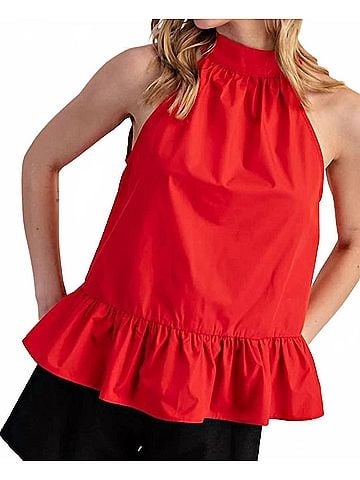 Glam Women's Statement Top in Scarlet (view 2)