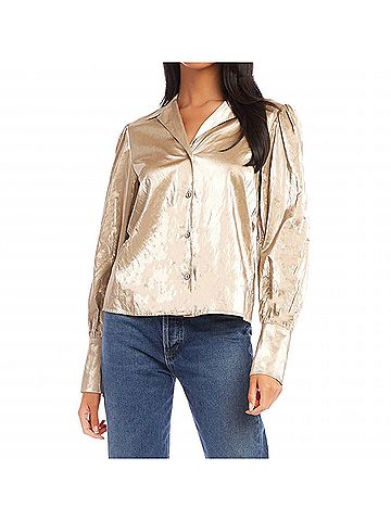 Fifteen Twenty Long Sleeve Button Up Shirt in Gold Dust (view 2)