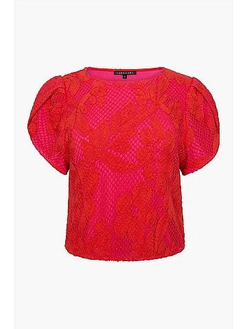 Caballero Women's Judy Top in Raspberry Lace (view 1)