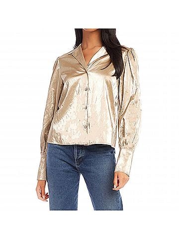 Fifteen Twenty Long Sleeve Button Up Shirt in Gold Dust (view 2)