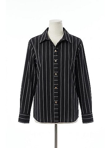 Velvet Heart Jessa Stripe Shirt in Black (view 1)