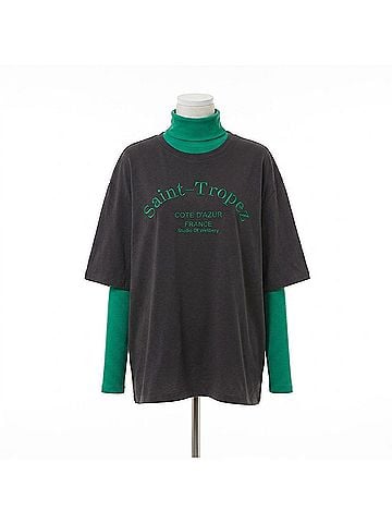 Ambar St Tropez Printed T-Shirt in Grey (view 1)