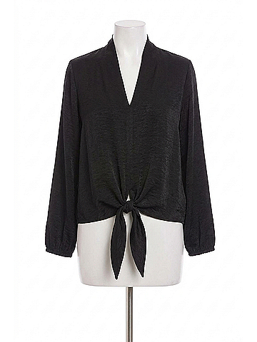 Fifteen Twenty Scarlet Tie Front Top in Black (view 1)