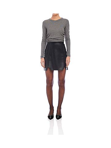 Fifteen Twenty Side Shirred Top in Charcoal (view 2)