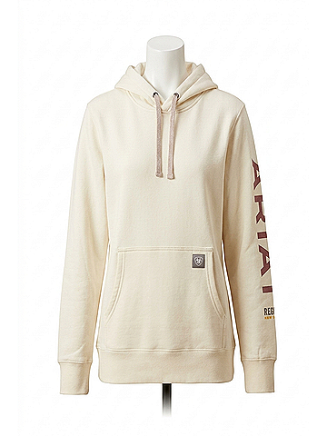 Ariat Rebar Graphic Hoodie in Vanilla Ice (view 1)