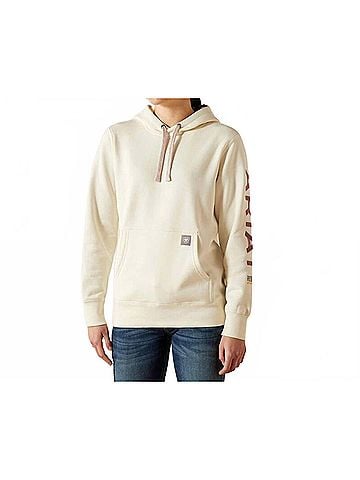 Ariat Rebar Graphic Hoodie in Vanilla Ice (view 2)