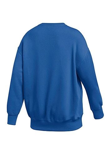 Nike Women's Phoenix Fleece Crew Sweatshirt in Game Royal/White (view 2)