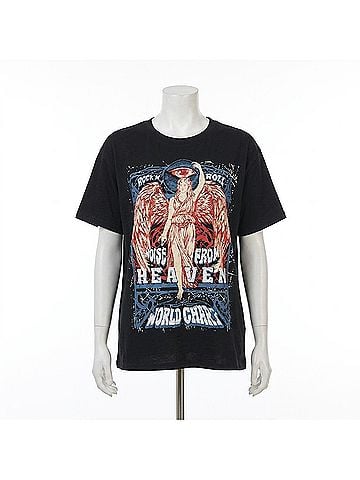 Ambar Rock N Roll Relaxed Fit T-Shirt in Black (view 1)