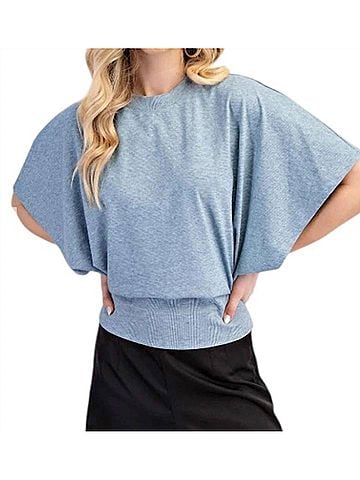 Glam Breezy Elegance Tee in Blue (view 2)