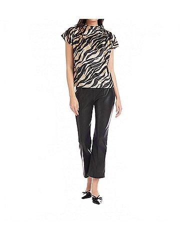 Fifteen Twenty Emmeline Velvet Top in Zebra (view 2)