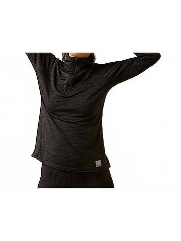 Ariat Women's Rebar Gridworks Baselayer Shirt in Black (view 2)