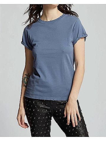 Recycled Karma Fitted Tee in Vintage Blue (view 2)