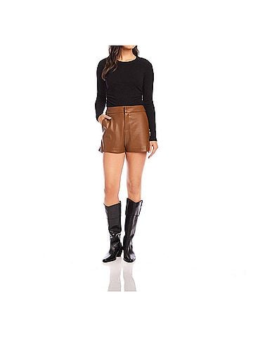 Fifteen Twenty Side Shirred Top in Black (view 2)