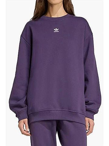 Adidas Essentials Oversized Crew Sweatshirt in Purple (view 2)