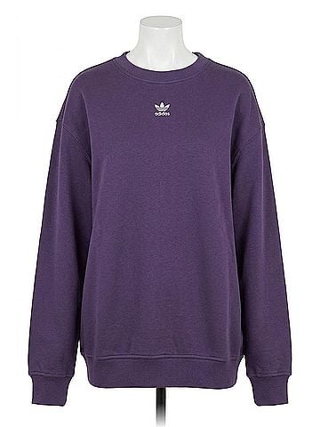 Adidas Essentials Oversized Crew Sweatshirt in Purple (view 1)