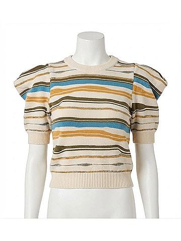 Cleobella Rei Slip-On Sweater in Ivory Multi (view 1)