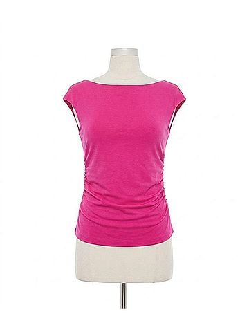 Fifteen Twenty Tasha Side Shirred Top in Raspberry (view 1)