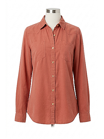 Ariat Billie Jean Corded Long Sleeve Shirt in Light Mahogany (view 1)