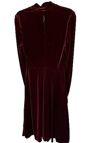 Black Halo Velvet Long-Sleeve Midi Dress Cocktail Dress (view 2)