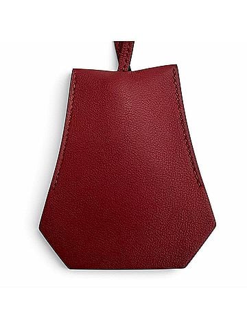 Hermès HERMES Hermes Leather Silver Hardware Clochette Necklace Pendant Accessory Bordeaux X Stamp Made in France Women's (view 1)