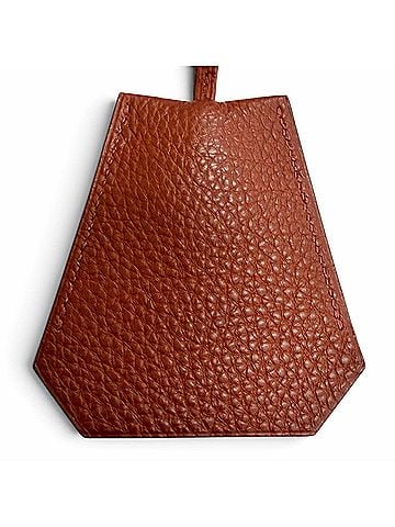Hermès HERMES Vintage Togo Brick Silver Hardware Margiela Era Clochette Necklace Brown ?D Stamp Made in France Women's Men's (view 1)