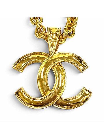 Chanel CHANEL Vintage 94P Coco Mark Chain Necklace Pendant Accessory Gold Made in France Women's (view 1)