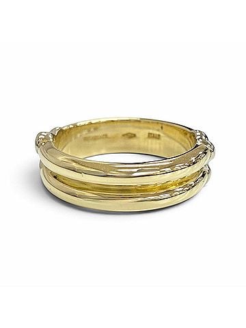 Tiffany & Co. TIFFANY&amp;Co. Tiffany Signature Ring, Diamond Combination, 750YG (Yellow Gold) &amp; White Gold, Made in Italy, Weight: 5.5g, Women's. (view 2)