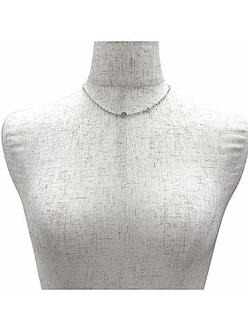 Hermès HERMES 925 Chaine d'Ancre Mini Sellier Chain Necklace Choker, Silver, Weight 4.86g, Men's/Women's (view 2)