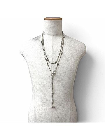 Hermès HERMES AG925 Chaine d'Ancre Farandole Long Necklace, Silver, Weight 140g, Men's/Women's (view 2)