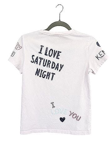 Kenzo Paris Pale Pink Doodle Graphic Tee Short Sleeve T-Shirt (view 2)