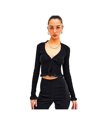 For Love & Lemons Victorias Secret Vs Ribbed Knit Cardigan Sweater Cardigan (view 1)