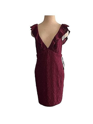 Lulus Ruffle Vneck Cocktail Dress (view 2)