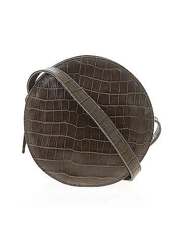 Madewell Madewell The Simple Circle Crossbody: Croc Embossed Leather Edition (view 1)