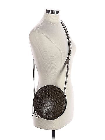 Madewell Madewell The Simple Circle Crossbody: Croc Embossed Leather Edition (view 2)