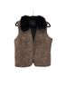 Q.U.E. 100% Leather Brown Vest Size L - photo 1